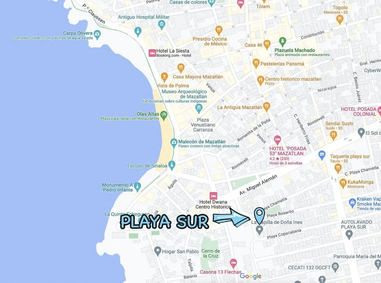 Playa Sur, 5 Min Playa Camina, Machado, Olas! マサトラン メキシコ